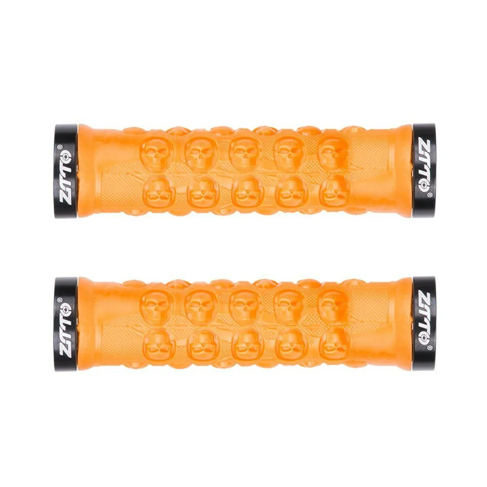 1 Pair MTB Handlebar Grips TPR Rubber Lock on Anti-slip Grips