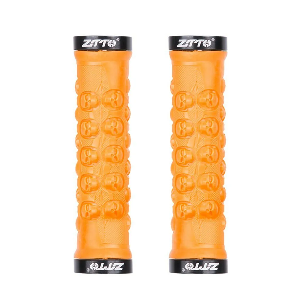 1 Pair MTB Handlebar Grips TPR Rubber Lock on Anti-slip Grips