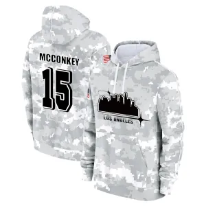 #15 McConkey Salute to Players Hoodie Los Angeles Chargers Fashion Fan Hoodies Fall Fleece Tops American Football Fan Gifts