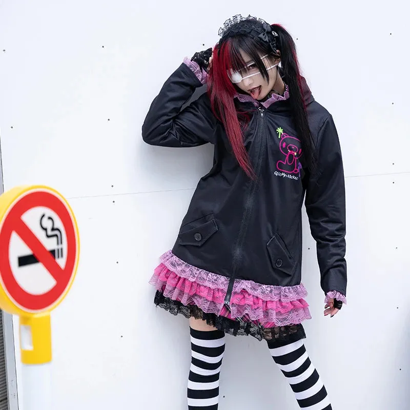 ACDC RAG & Gloomy Bear vivid bear ears hoodie