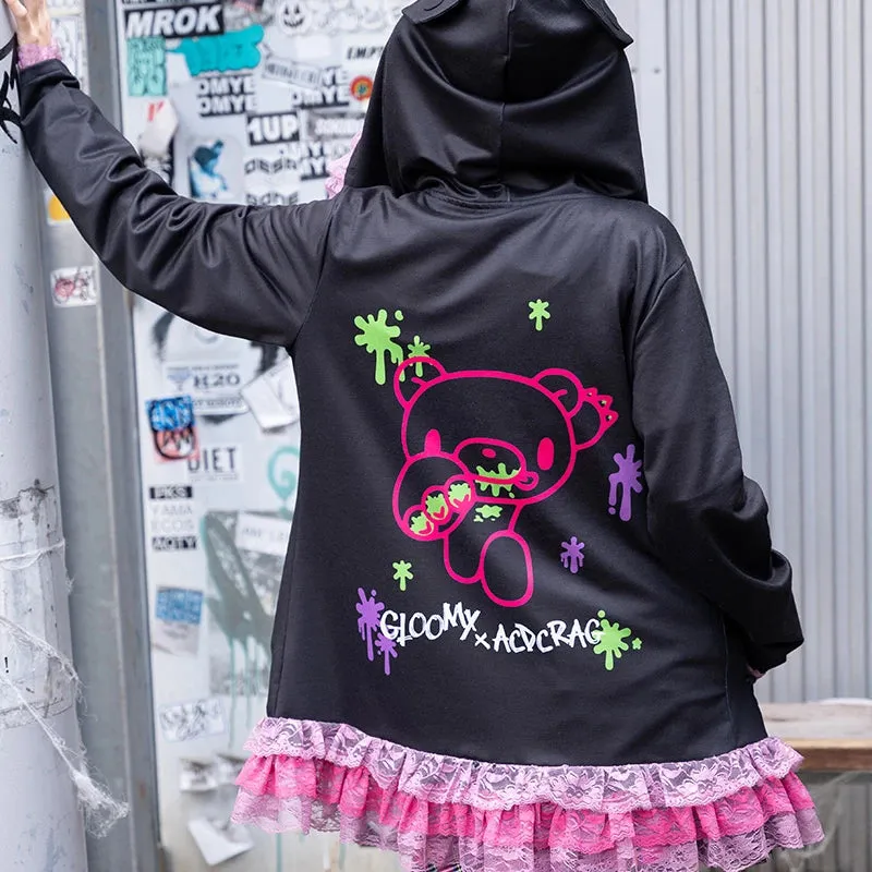 ACDC RAG & Gloomy Bear vivid bear ears hoodie