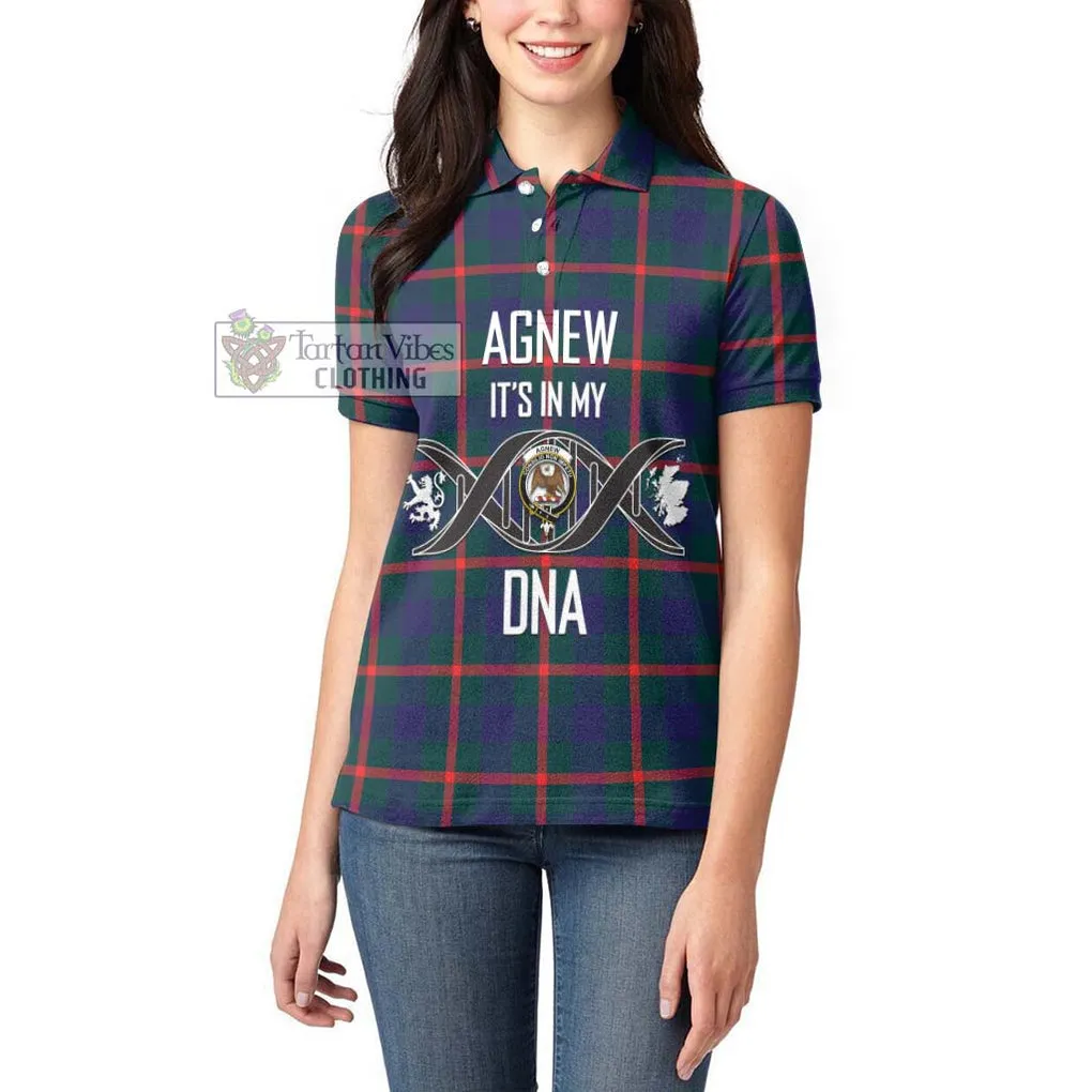 Agnew Tartan Women's Polo Shirt with Family Crest DNA In Me Style