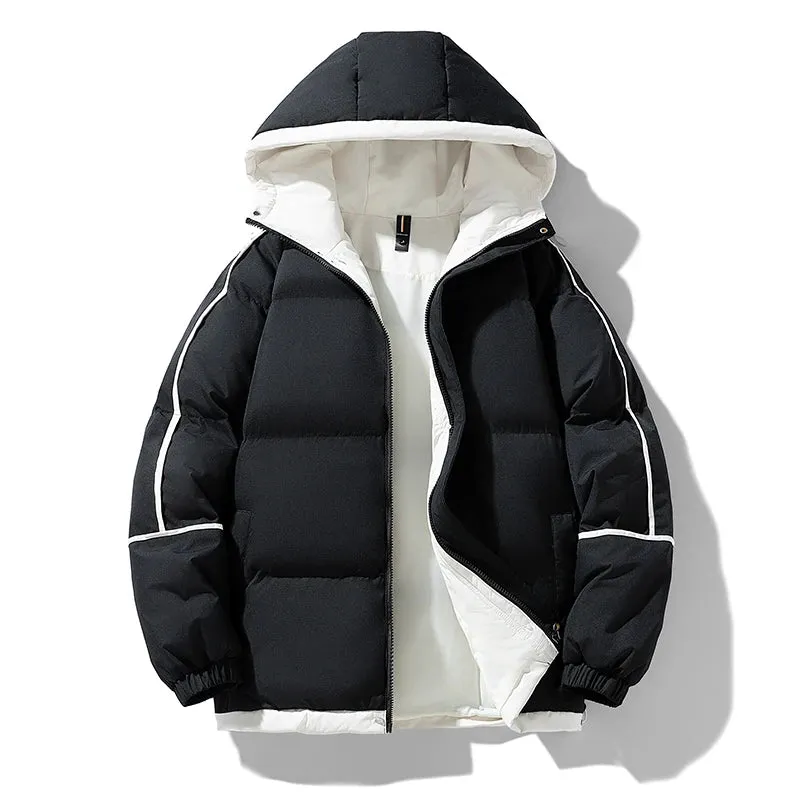 Aidase Puffer Jacket Men Thick Warm Winter Jacket Men Solid Parkas Unisex Hooded Coats Outwear Fashion Casual Couple Clothing Top