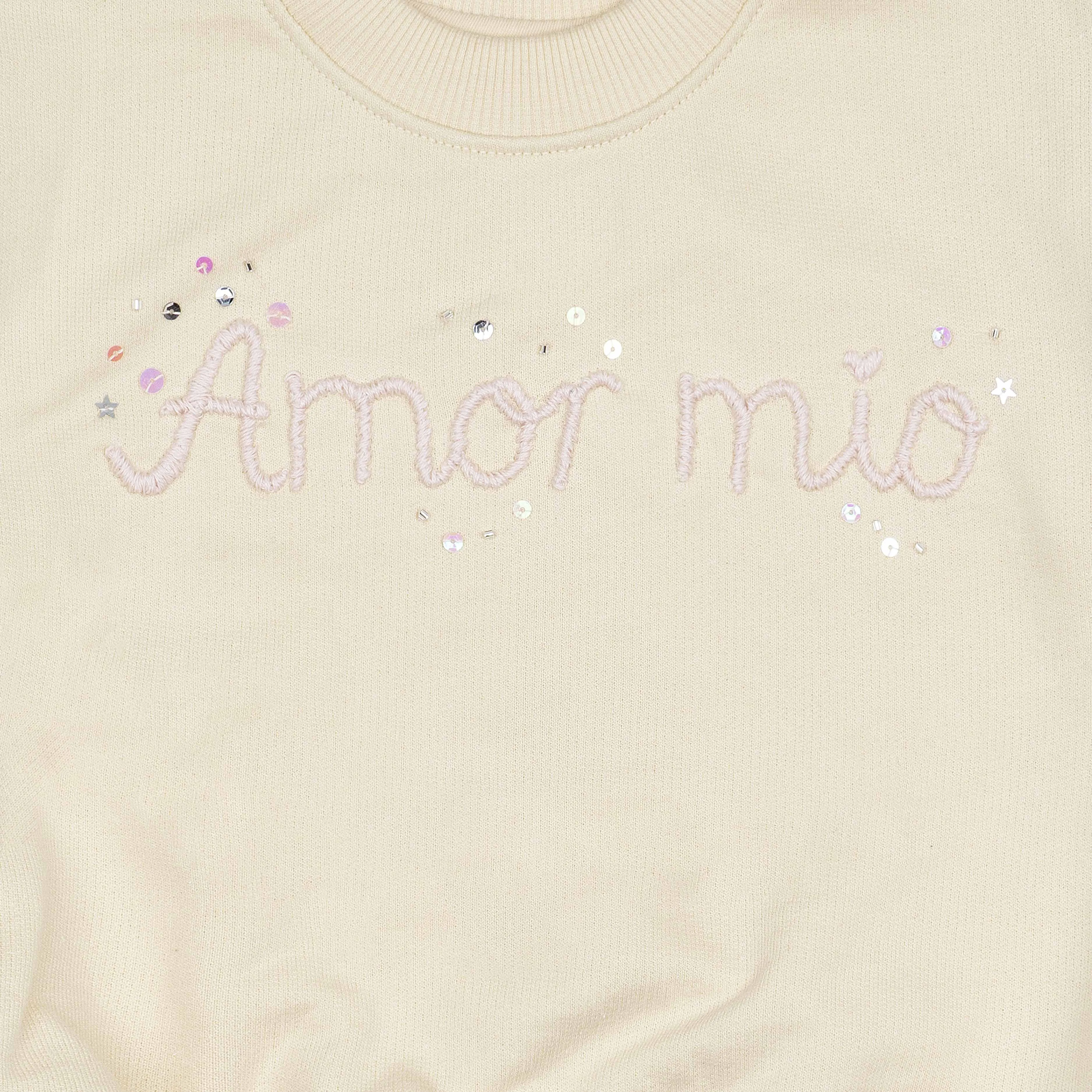 Amor Mio Sweatshirt Set - Taupe