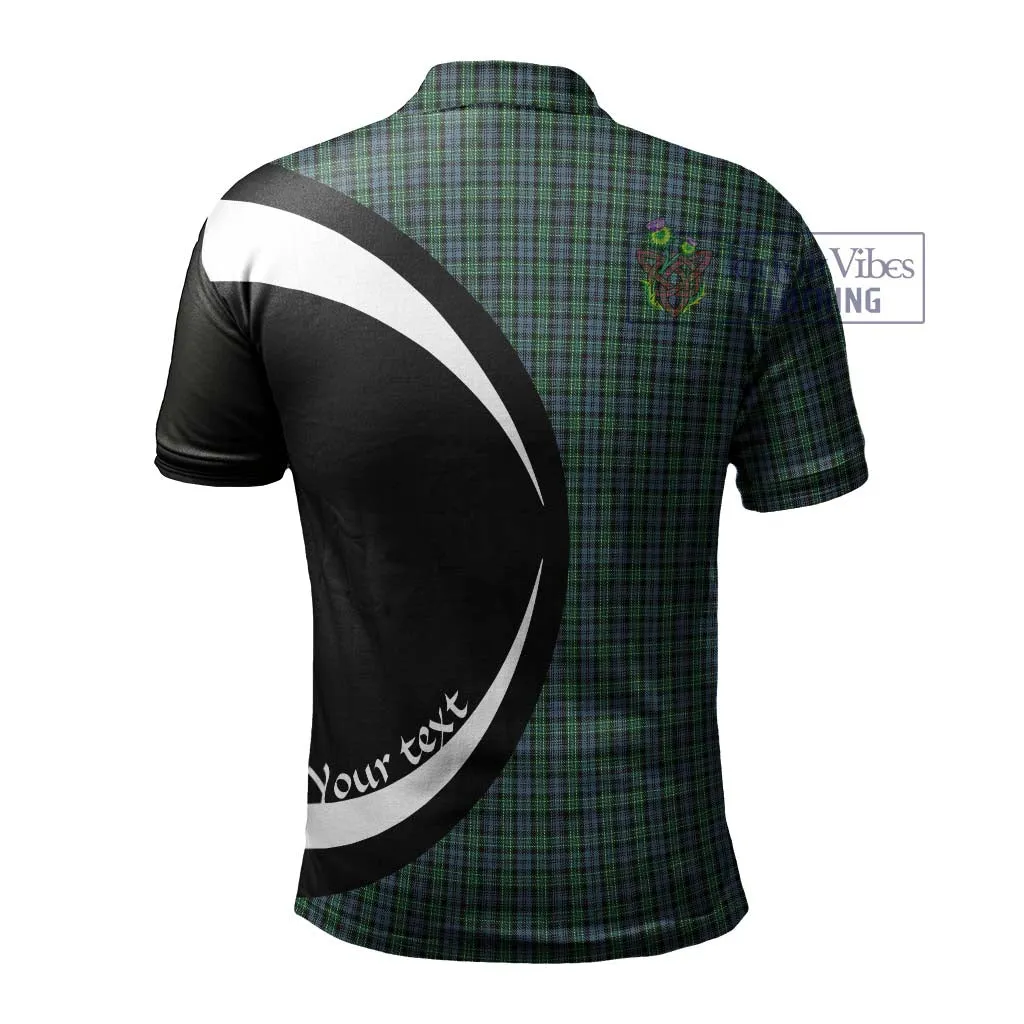 Arbuthnot Tartan Men's Polo Shirt with Family Crest Circle Style