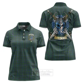 Arbuthnot Tartan Women's Polo Shirt with Family Crest Celtic Skull Style