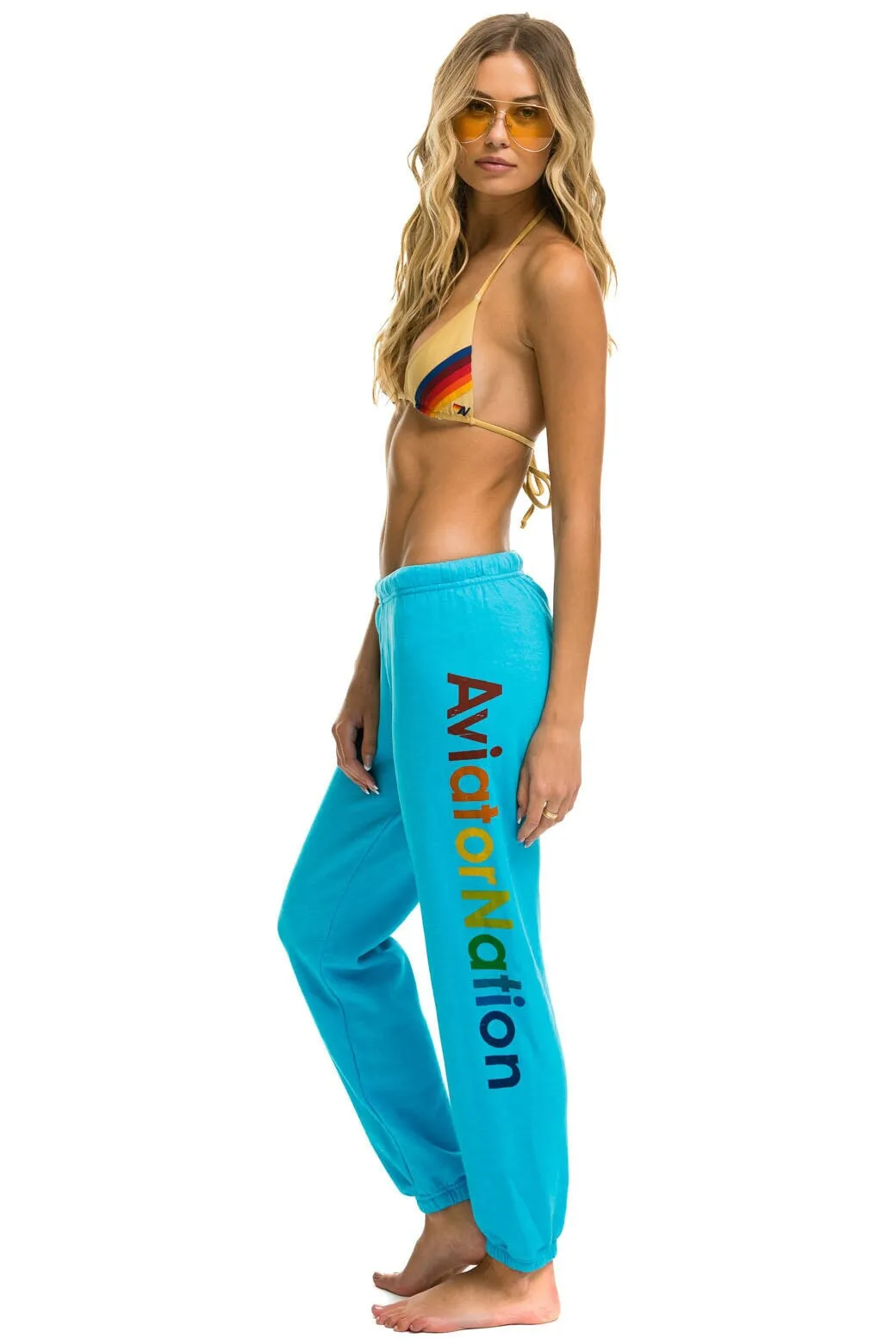 AVIATOR NATION HAMPTONS SWEATPANTS - NEON BLUE