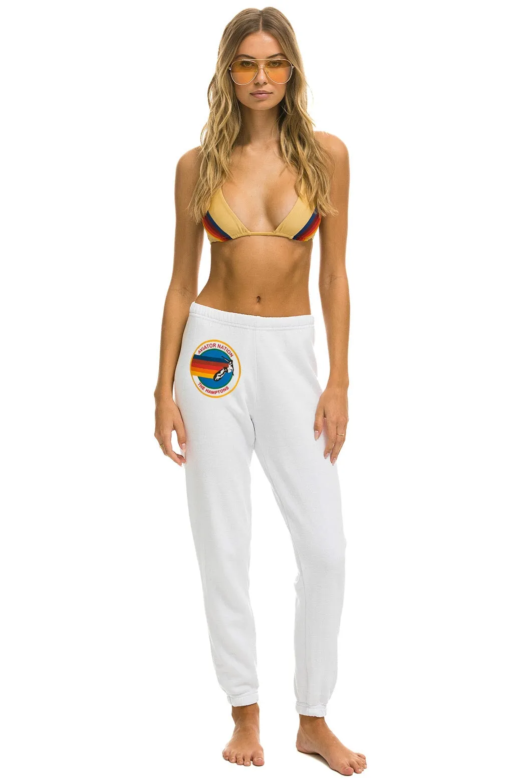 AVIATOR NATION HAMPTONS SWEATPANTS - WHITE