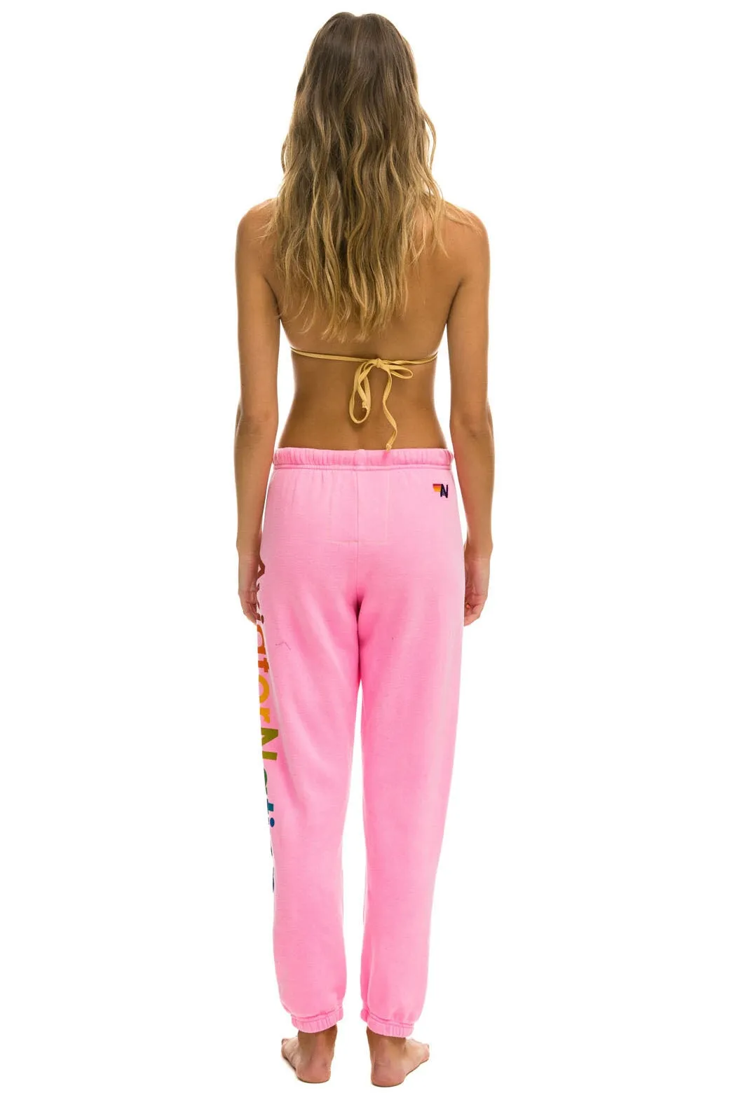 AVIATOR NATION LA JOLLA SWEATPANTS - NEON PINK