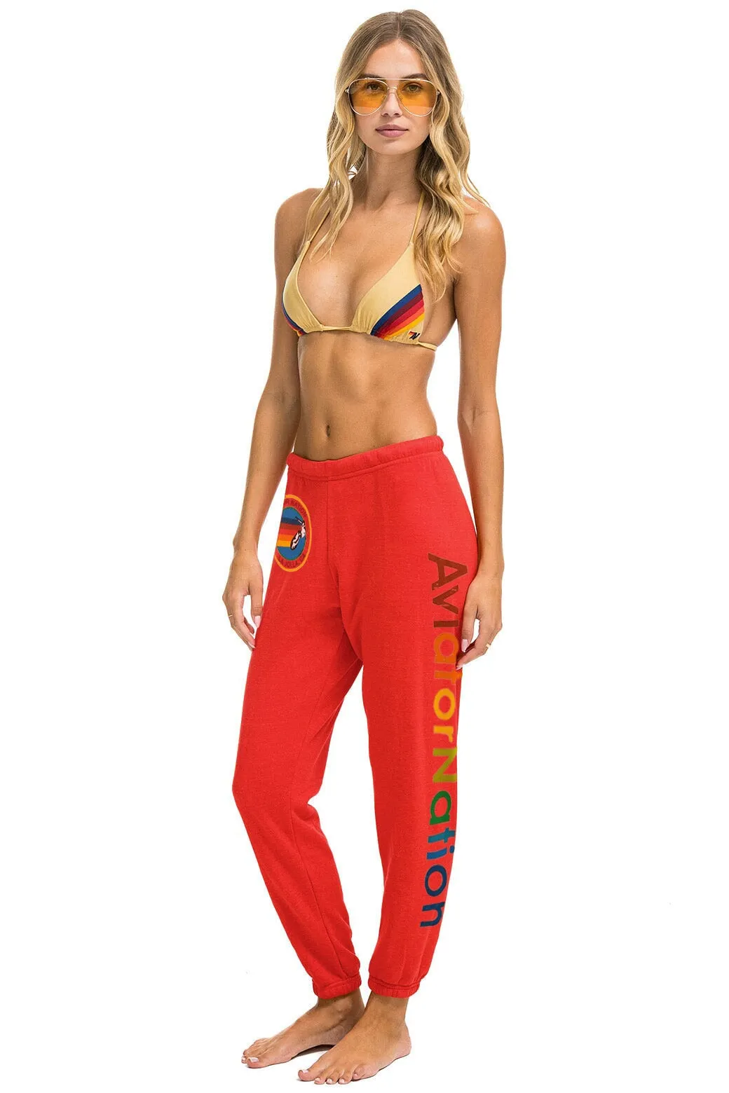 AVIATOR NATION LA JOLLA SWEATPANTS - RED