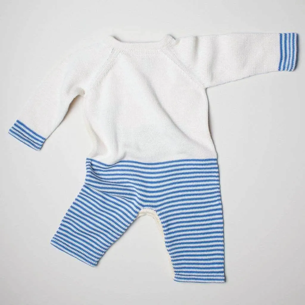 Baby Knit Romper - Whale