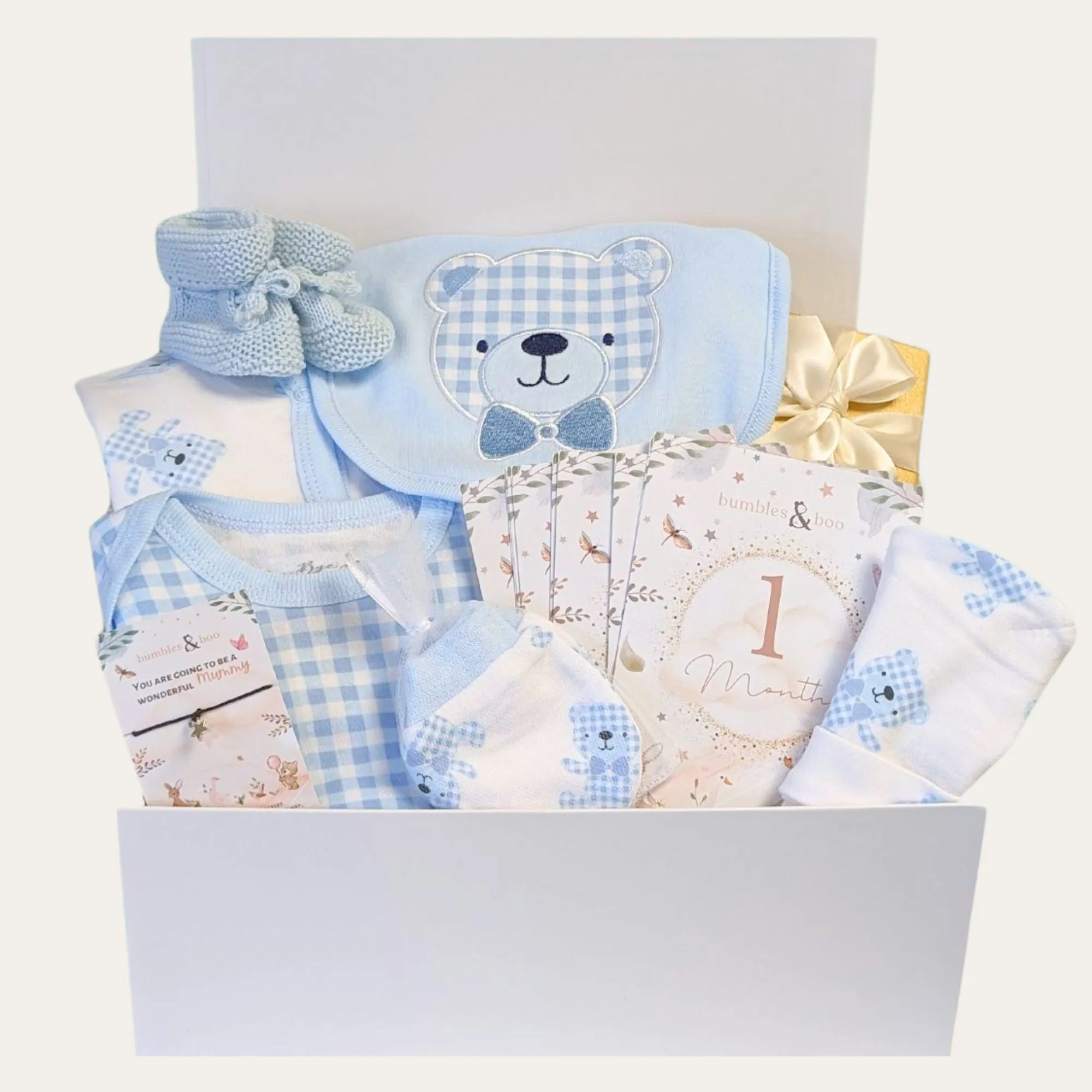 Baby Shower Gifts Box Blue Baby Bliss