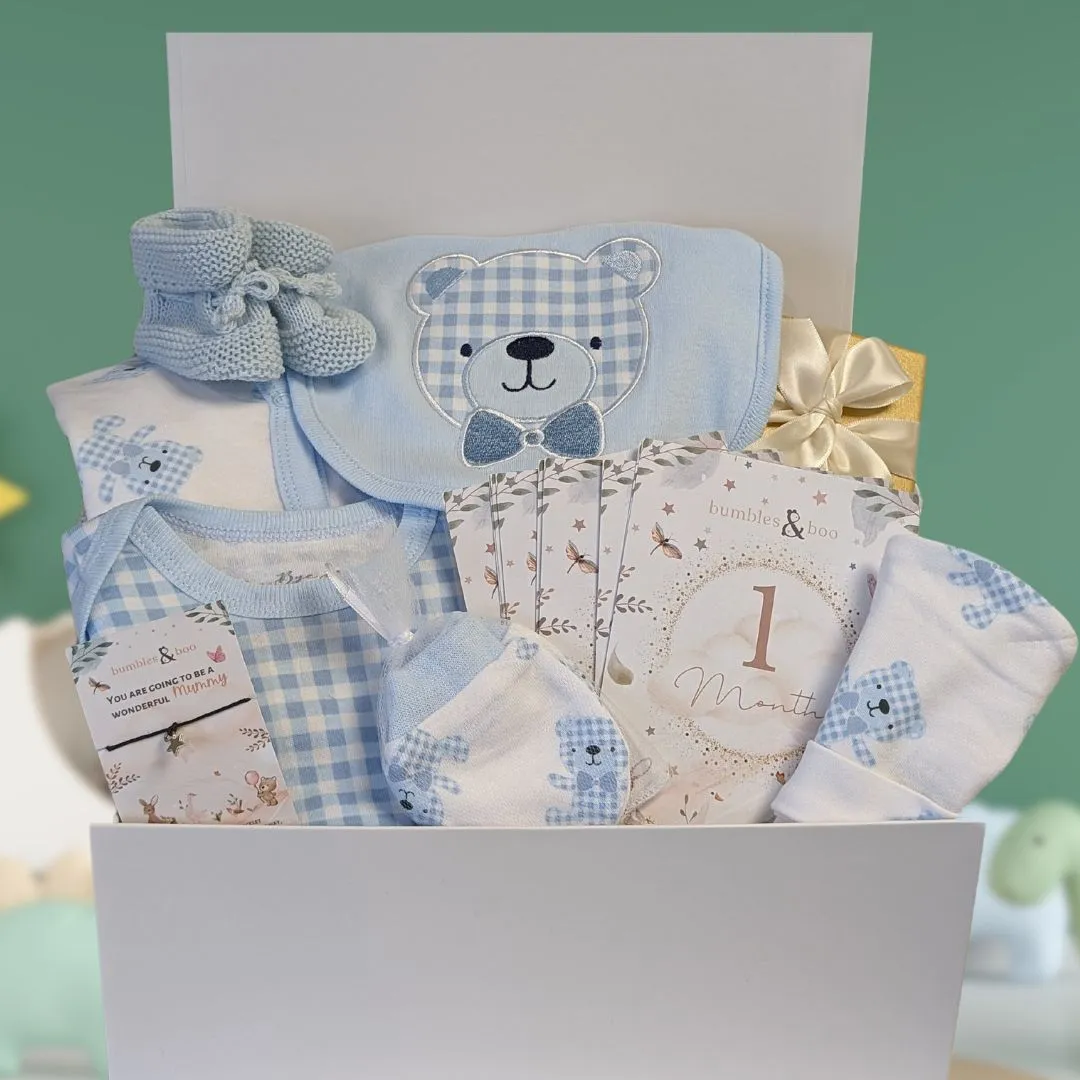 Baby Shower Gifts Box Blue Baby Bliss