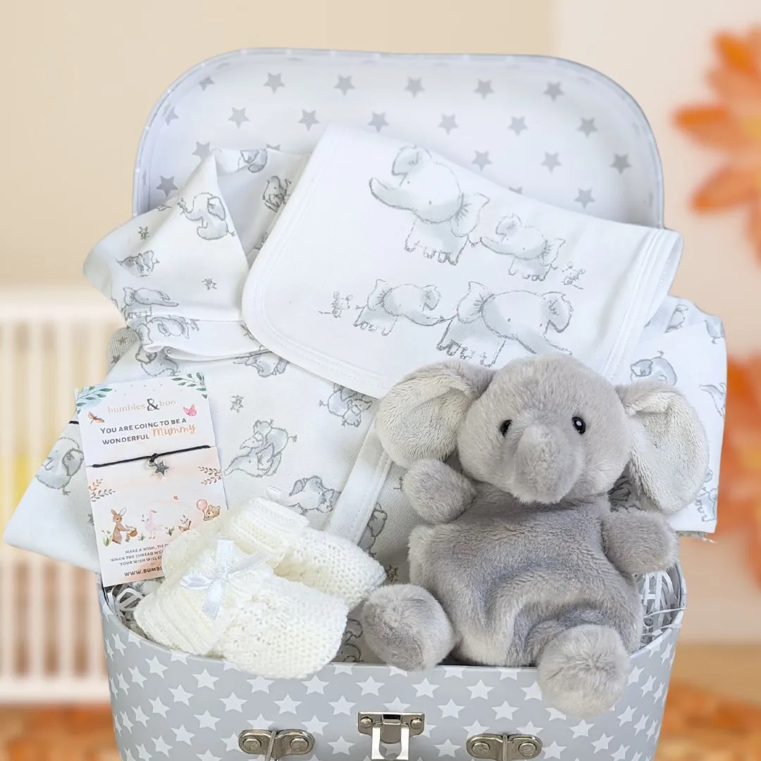 Baby Shower Gifts Trunk - Elegant Elephant