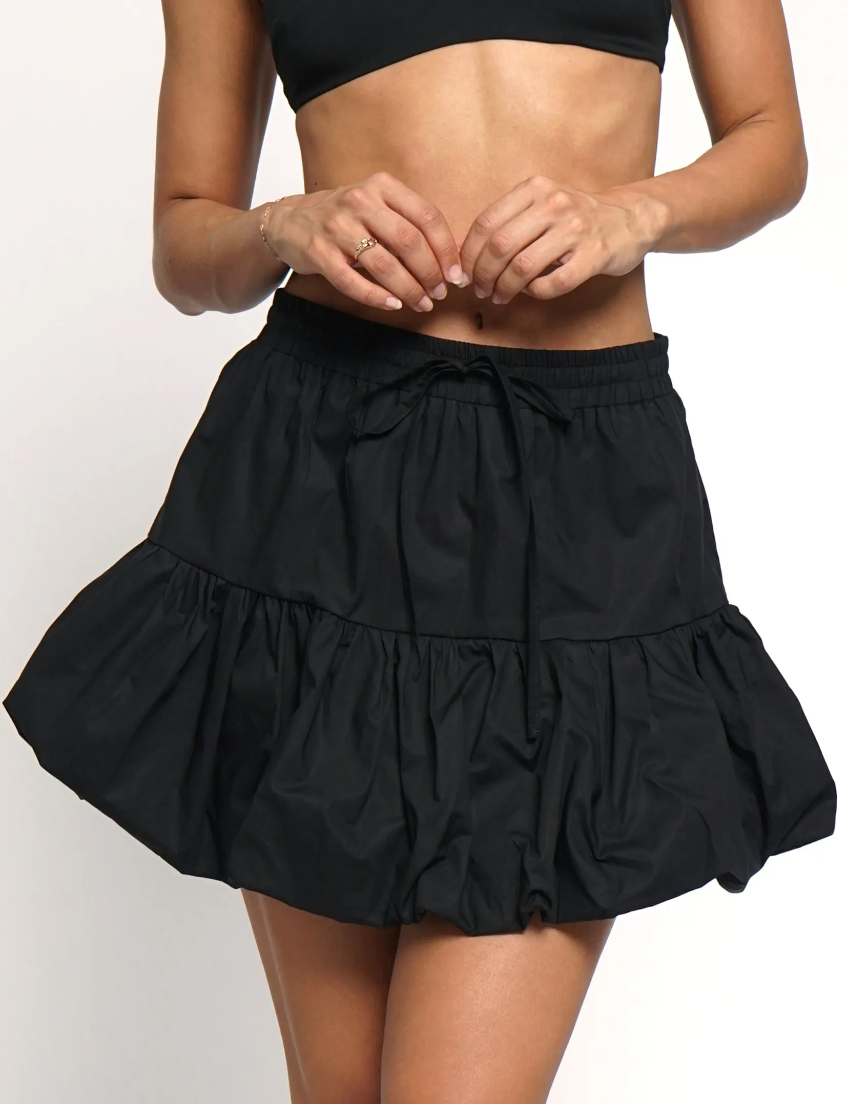 Balloon Mini Skirt, Black