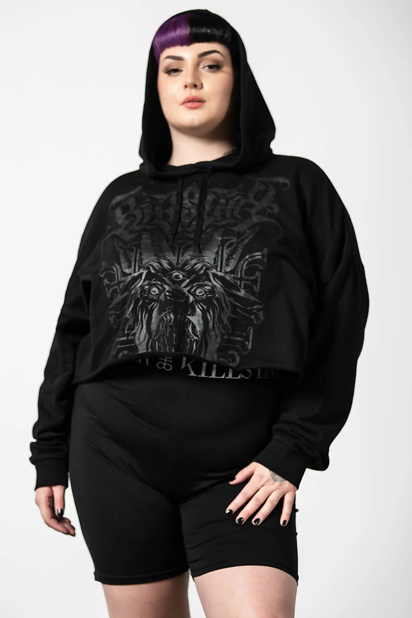 Bellow Cropped Hoodie [PLUS]