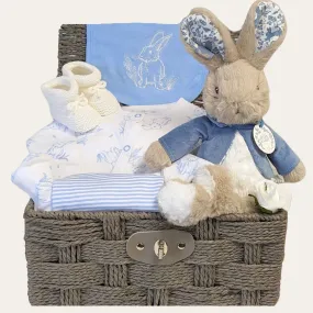 Beloved Beatrix Potter New Baby Boy Gifts Hamper Basket