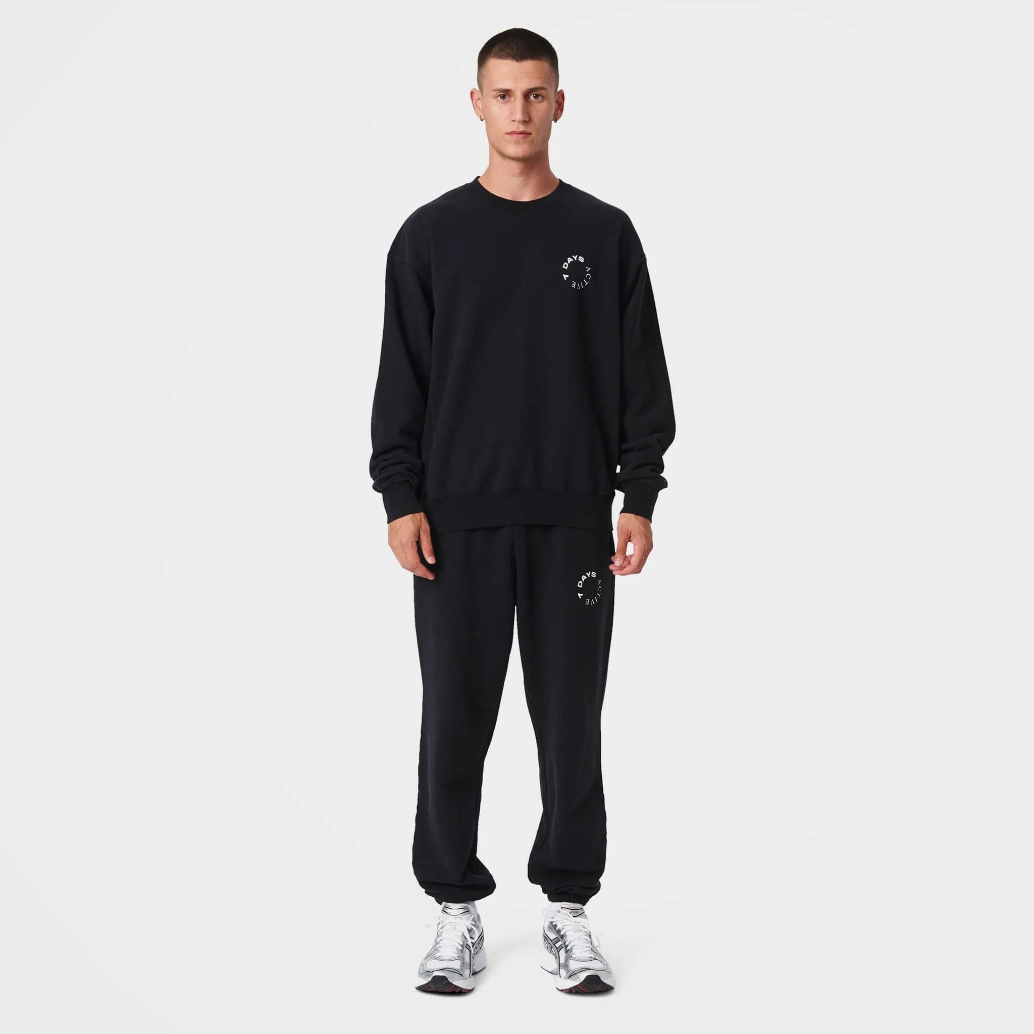 Black Organic Cotton Sweatpants by 7Days Active