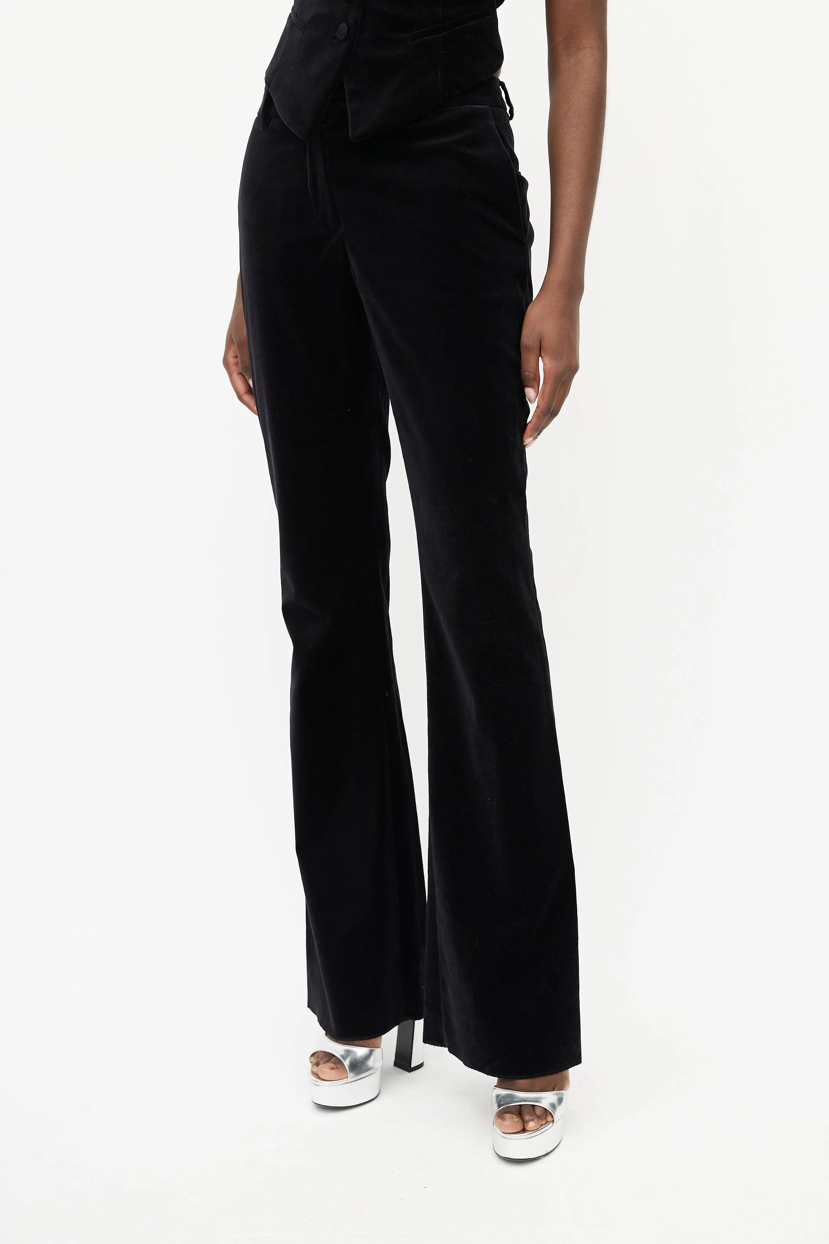 Black Velvet Vest & Pant Suit