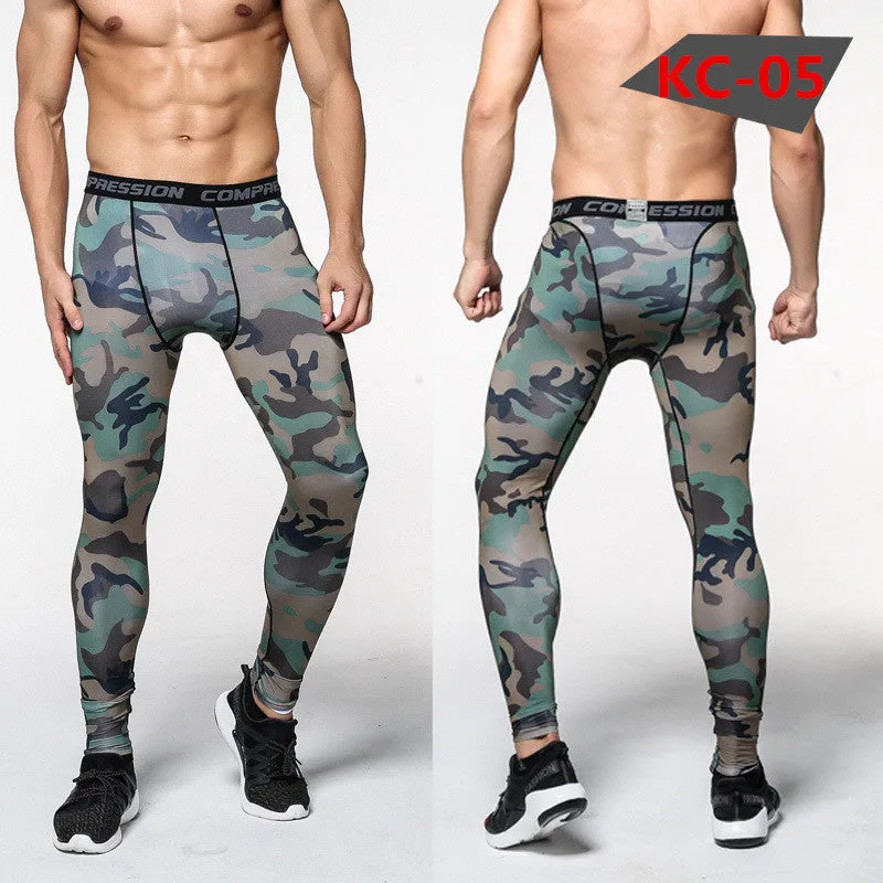 Bodybuilder Patterned Tight Compression Pants