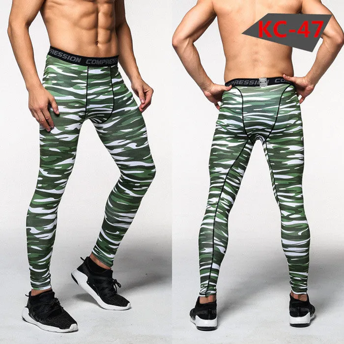 Bodybuilder Patterned Tight Compression Pants