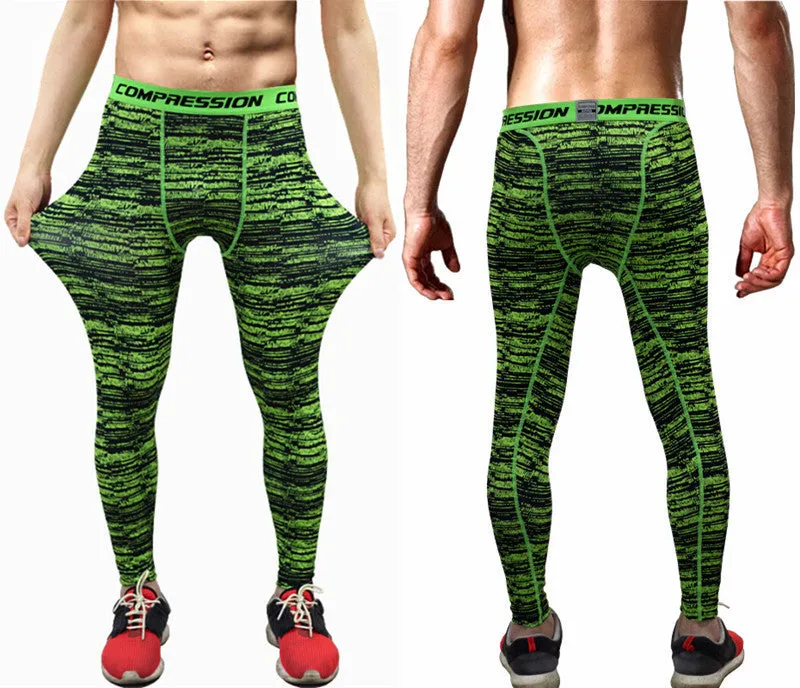 Bodybuilder Patterned Tight Compression Pants