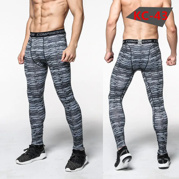 Bodybuilder Patterned Tight Compression Pants