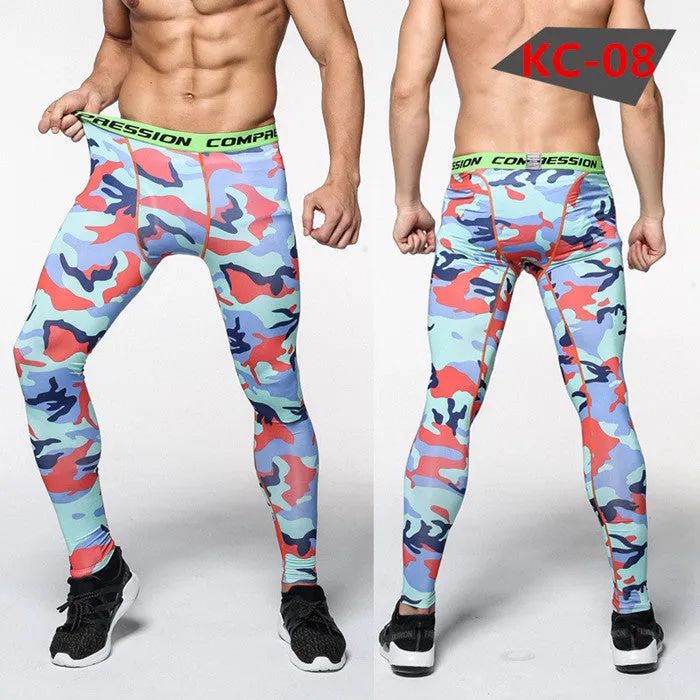 Bodybuilder Patterned Tight Compression Pants