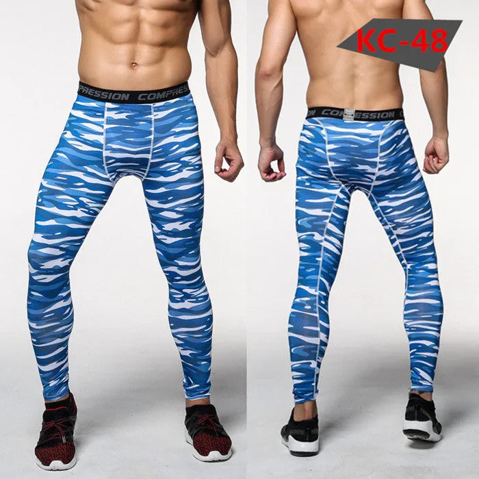 Bodybuilder Patterned Tight Compression Pants