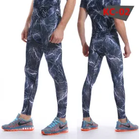 Bodybuilder Patterned Tight Compression Pants