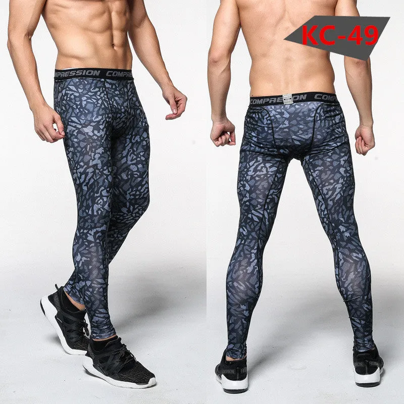 Bodybuilder Patterned Tight Compression Pants