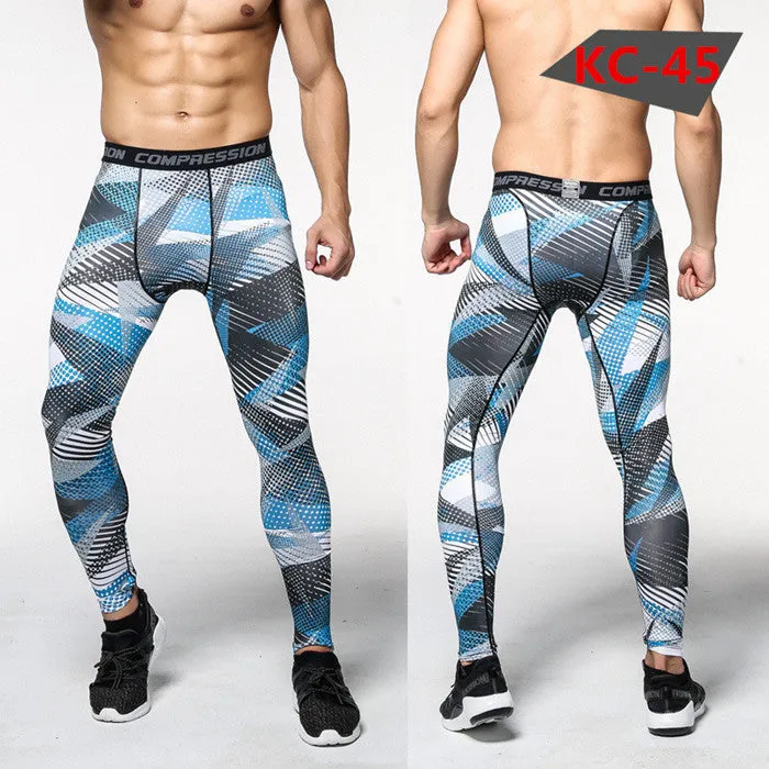 Bodybuilder Patterned Tight Compression Pants