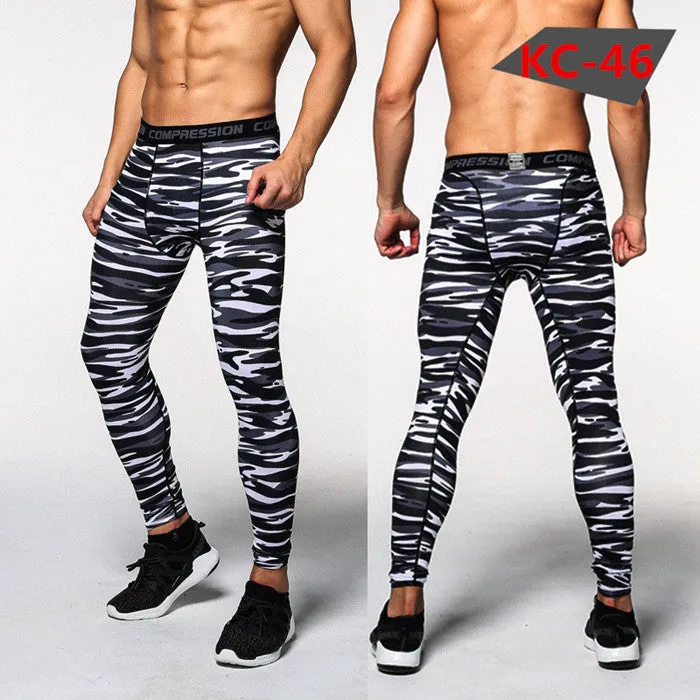 Bodybuilder Patterned Tight Compression Pants