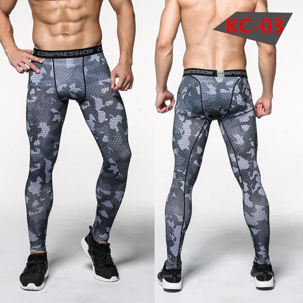 Bodybuilder Patterned Tight Compression Pants