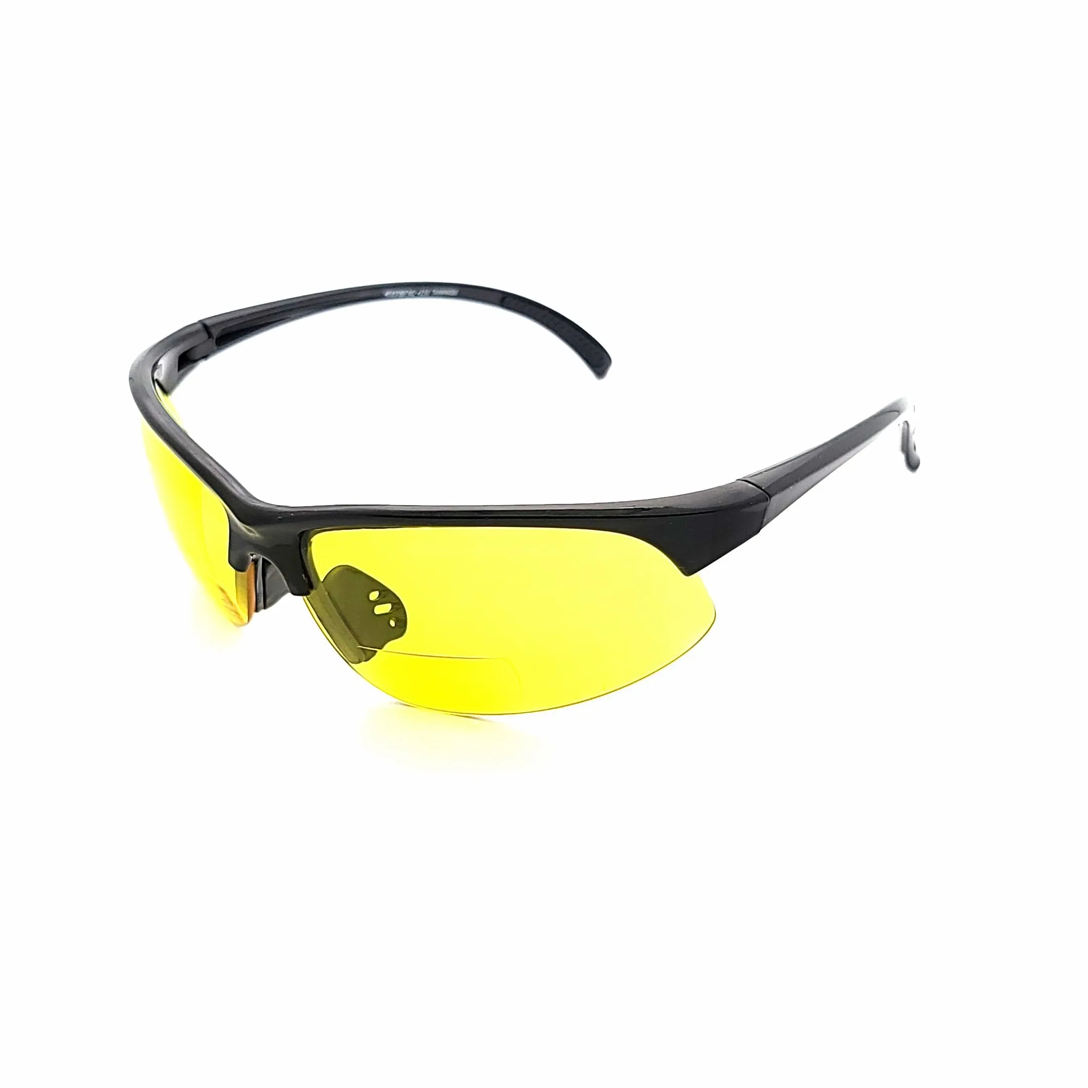 Bone Yard Half Frame Yellow Lens Bifocal Glasses For Shooting, Hunting, and Driving.