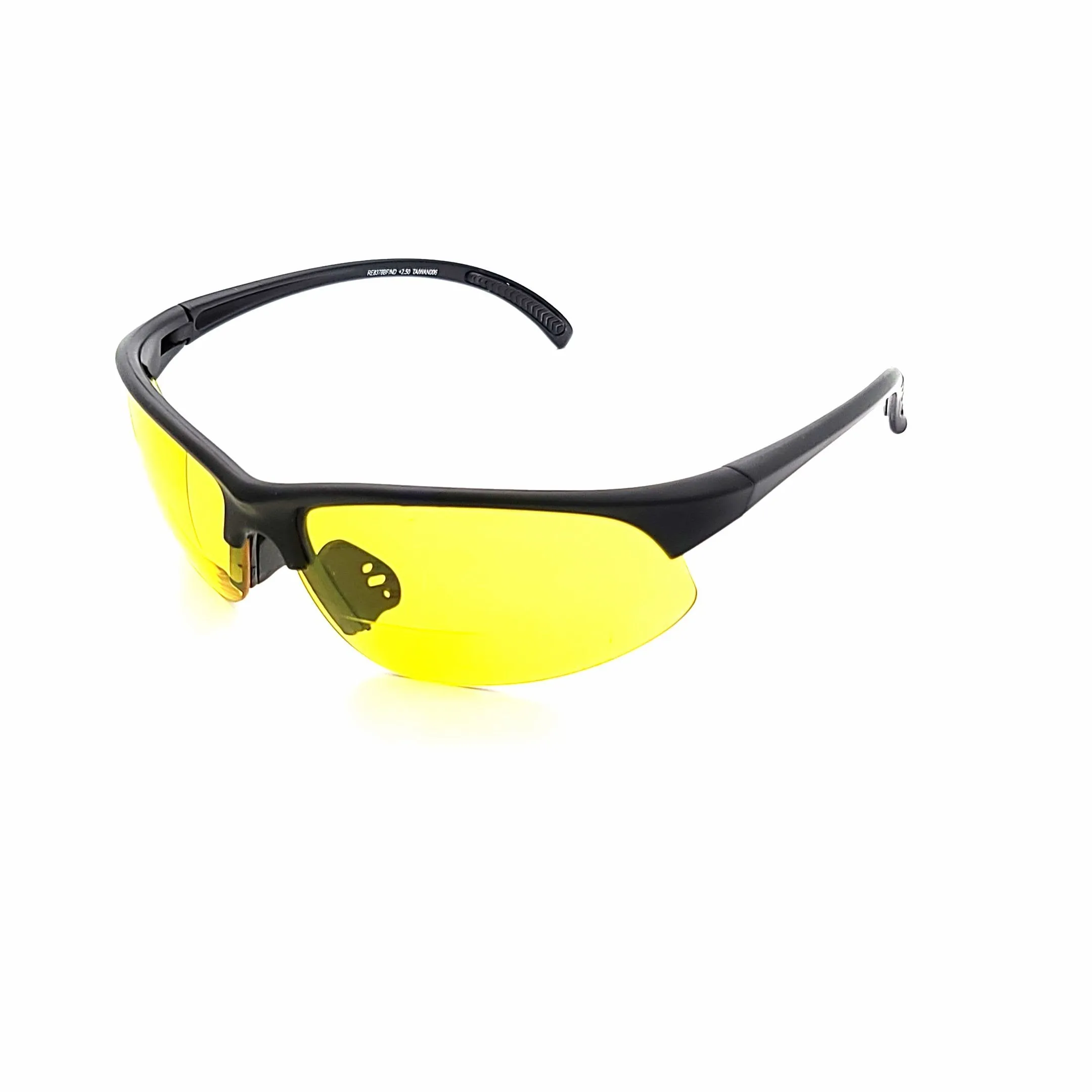 Bone Yard Half Frame Yellow Lens Bifocal Glasses For Shooting, Hunting, and Driving.