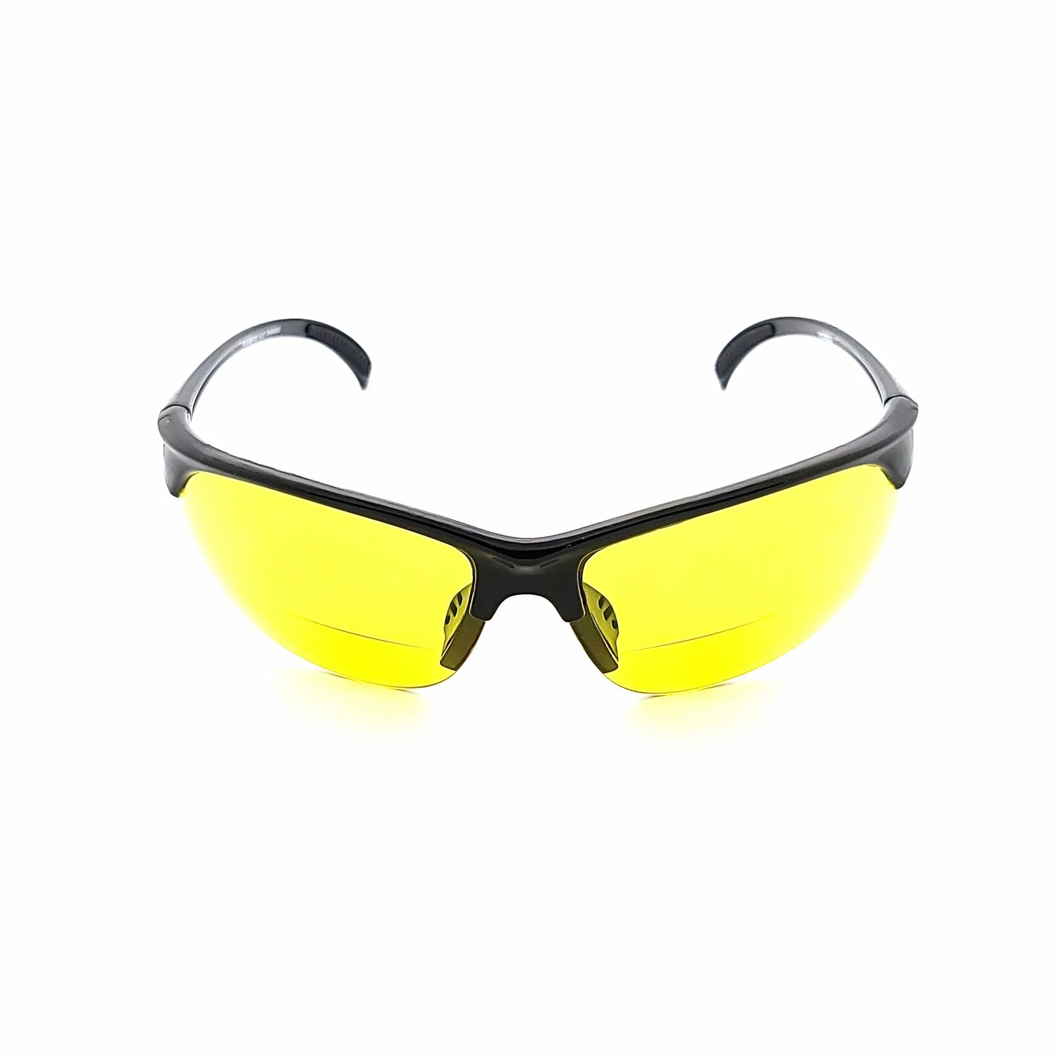 Bone Yard Half Frame Yellow Lens Bifocal Glasses For Shooting, Hunting, and Driving.