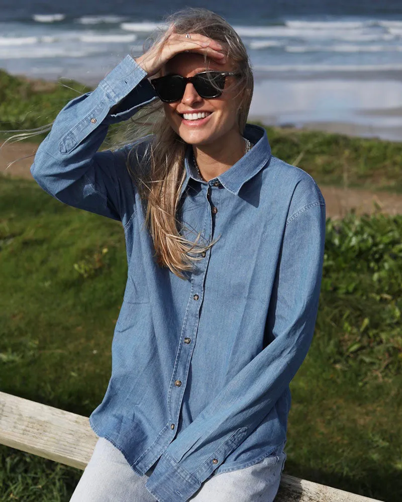 Boyfriend Shirt | Blue Denim