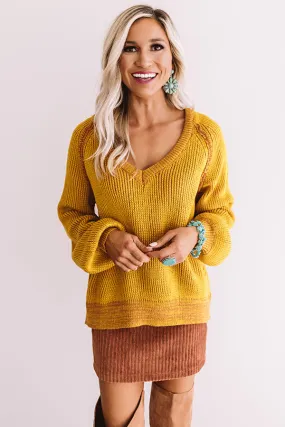 Call Knit A Day Sweater In Mustard