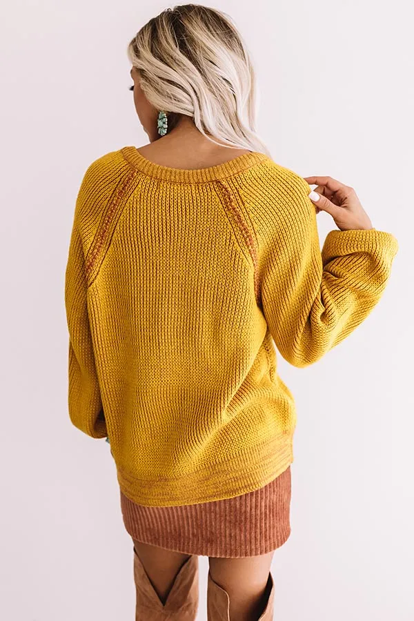 Call Knit A Day Sweater In Mustard