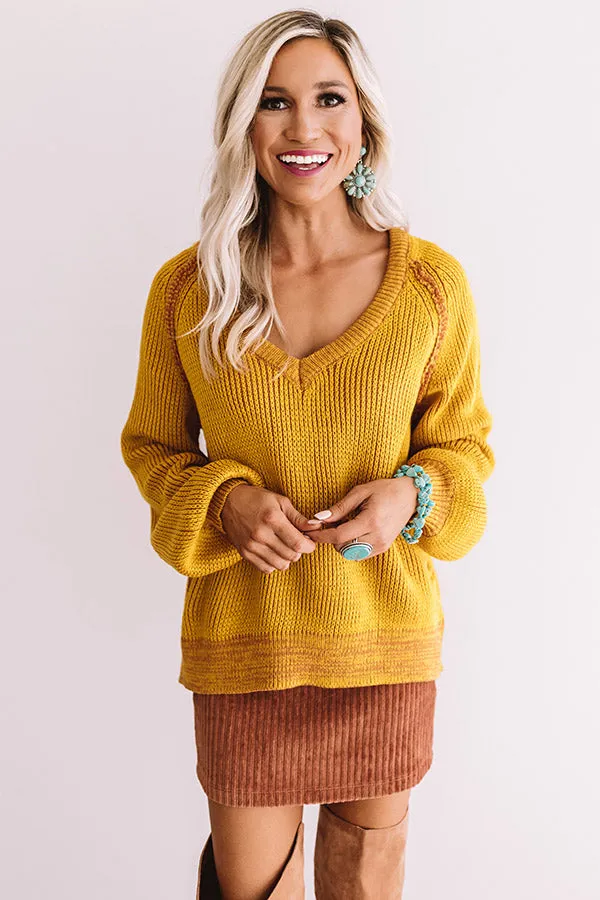 Call Knit A Day Sweater In Mustard