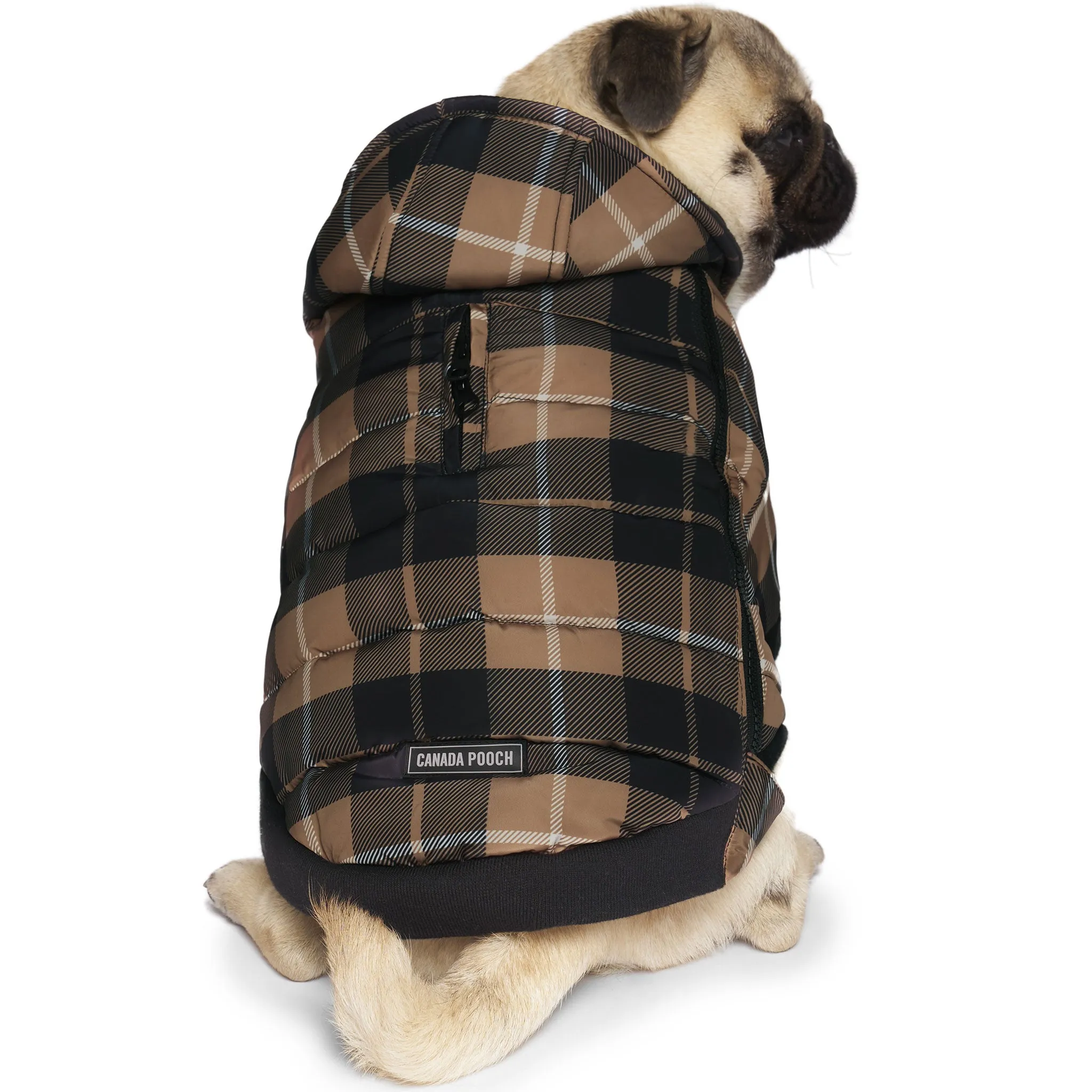 Canada Pooch Prism Puffer - Brown Plaid