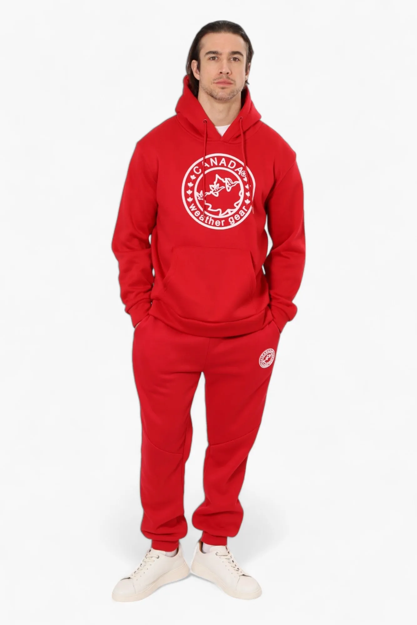 Canada Weather Gear Solid Tie Waist Joggers - Red