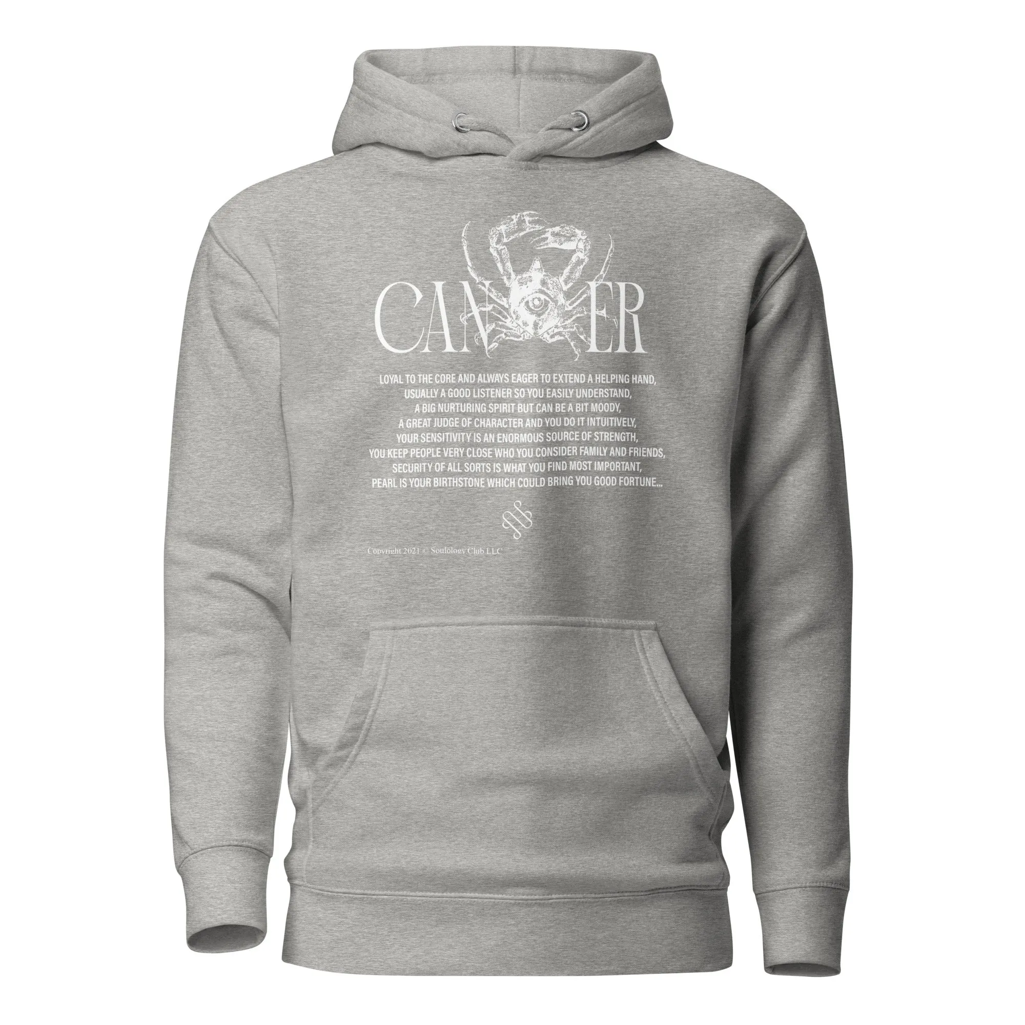 Cancer Unisex Zodiac Poetry Hoodie