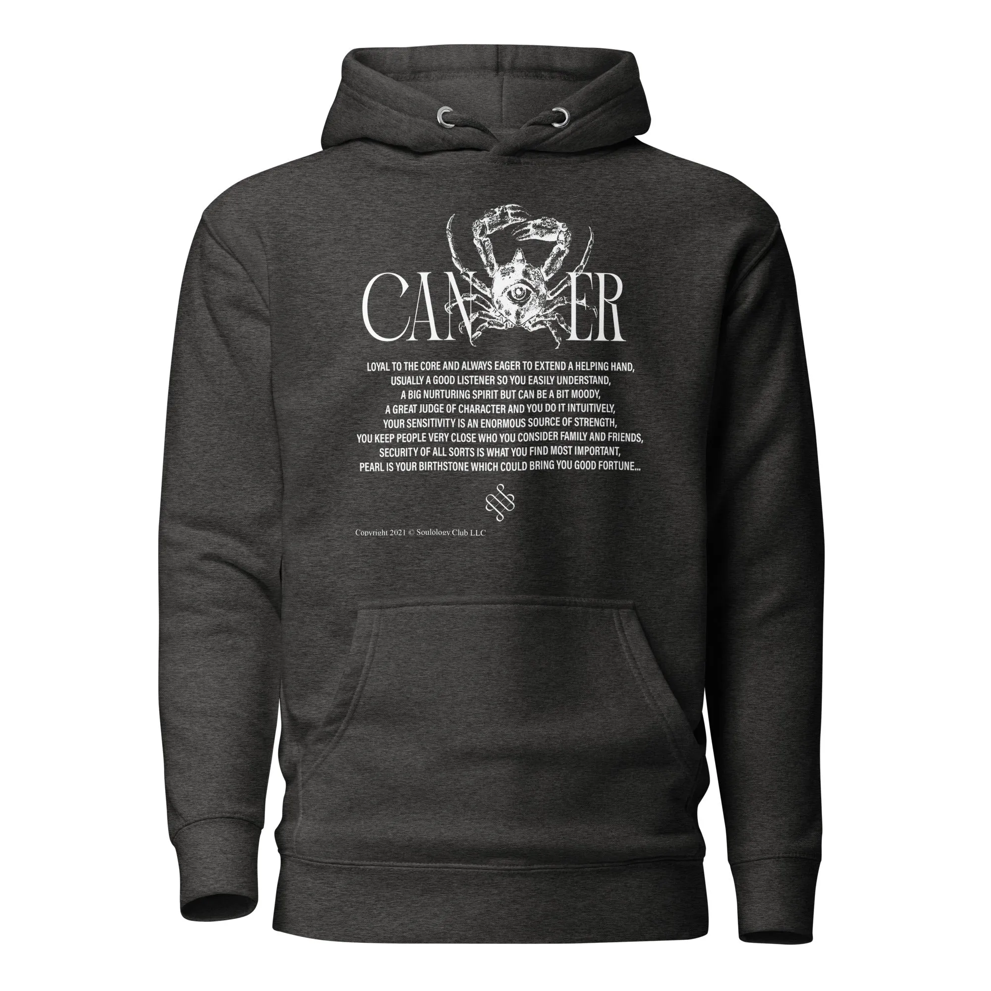 Cancer Unisex Zodiac Poetry Hoodie