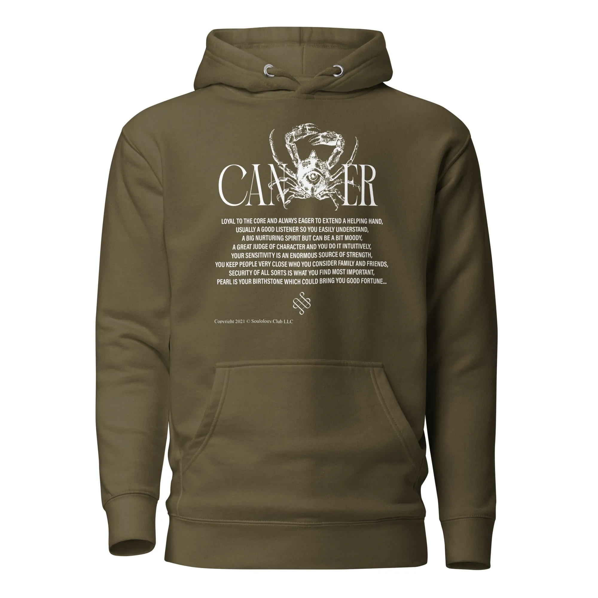 Cancer Unisex Zodiac Poetry Hoodie