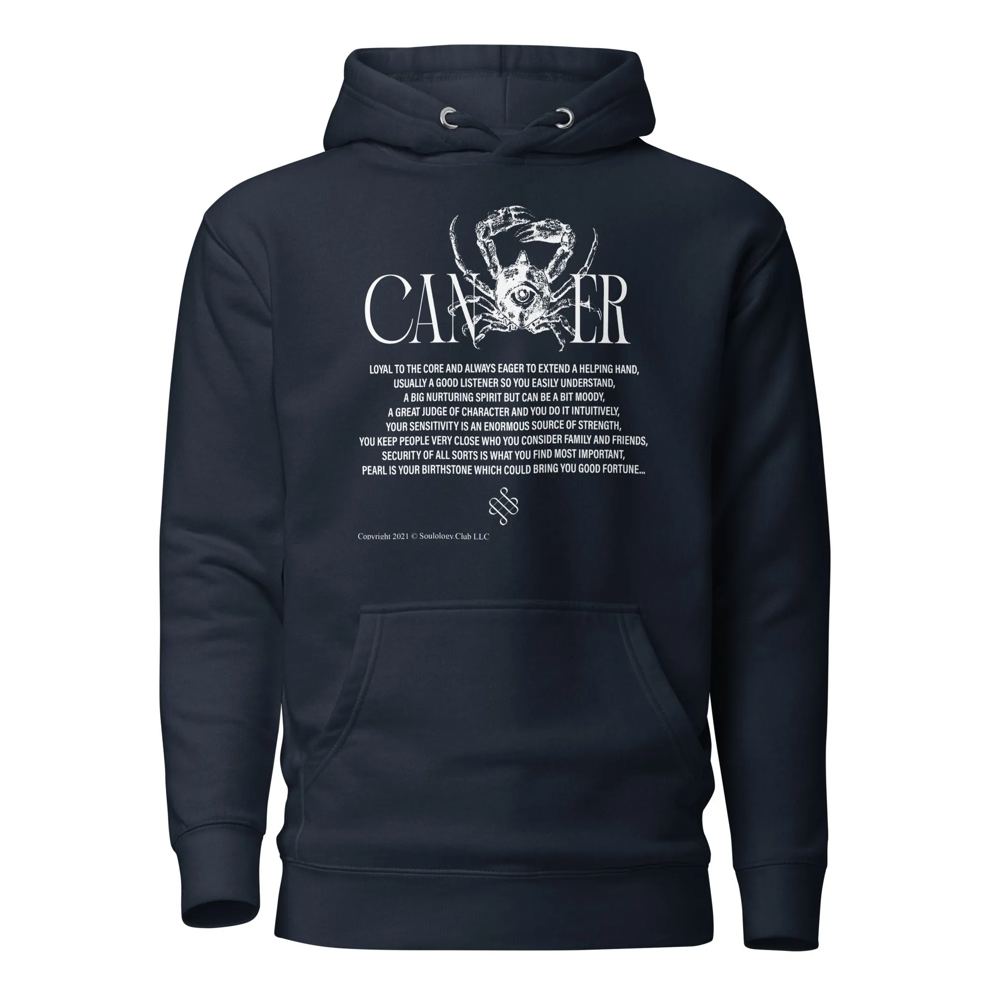 Cancer Unisex Zodiac Poetry Hoodie