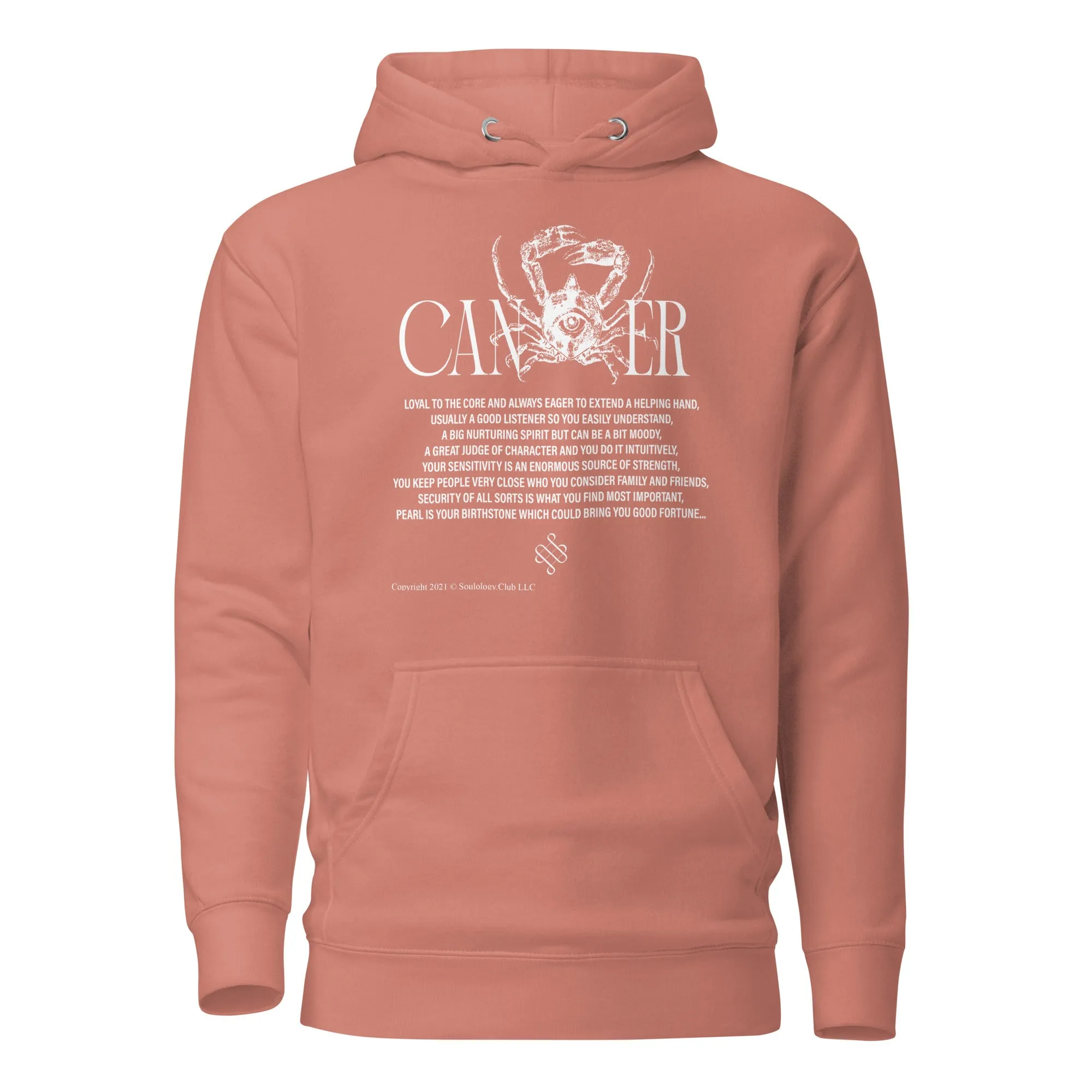 Cancer Unisex Zodiac Poetry Hoodie