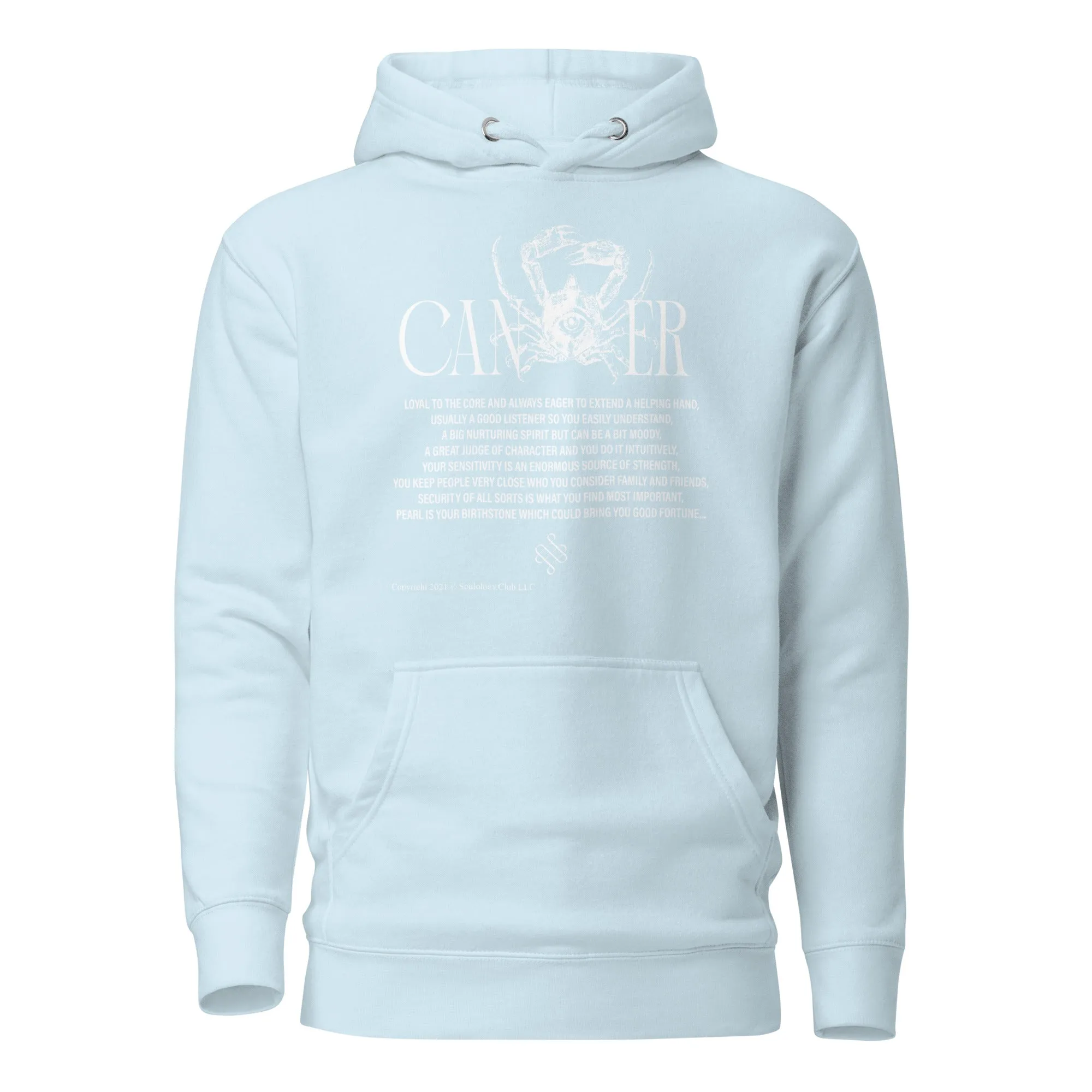 Cancer Unisex Zodiac Poetry Hoodie