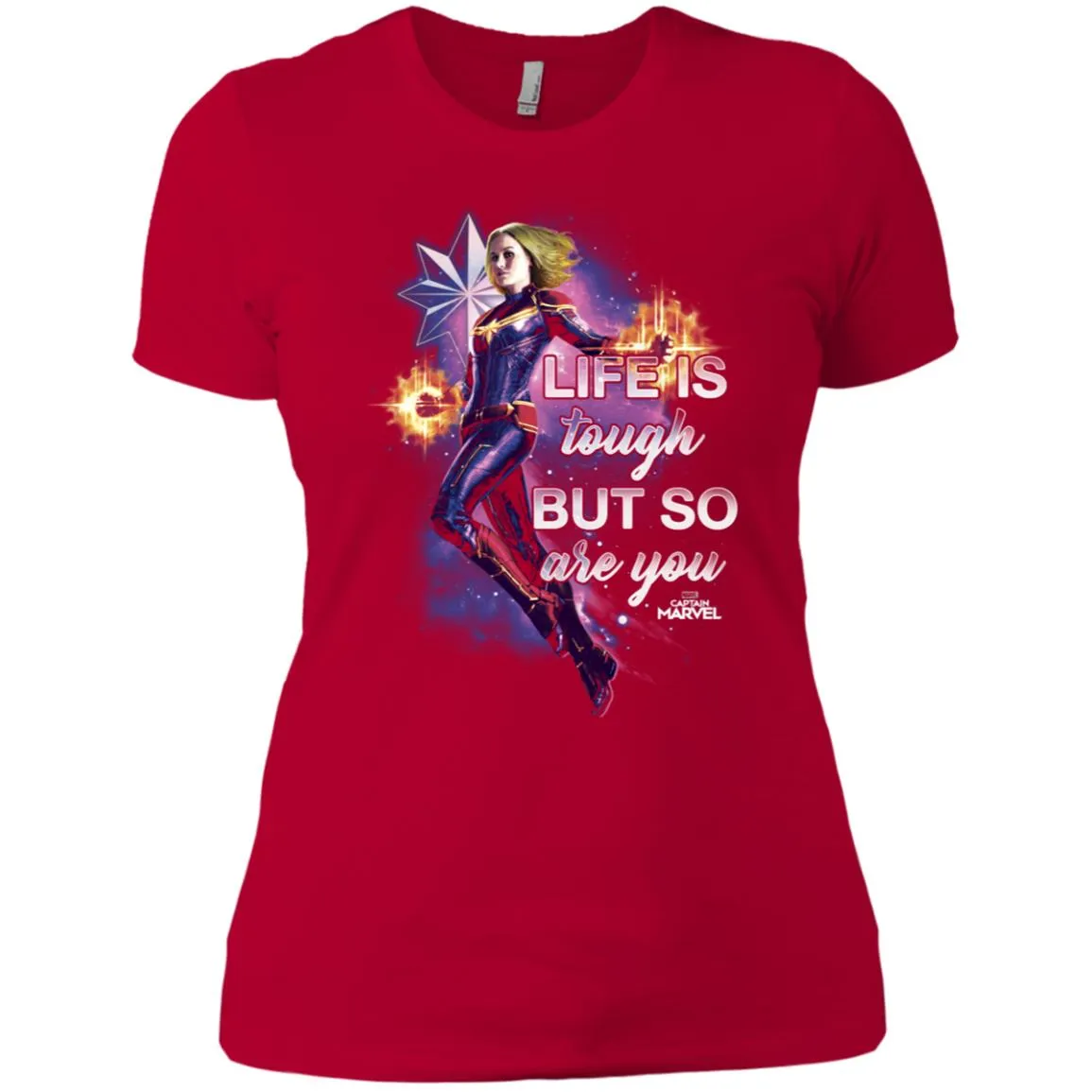 Captain Marvel Inspirational Quote Flight Women Cotton T-Shirt